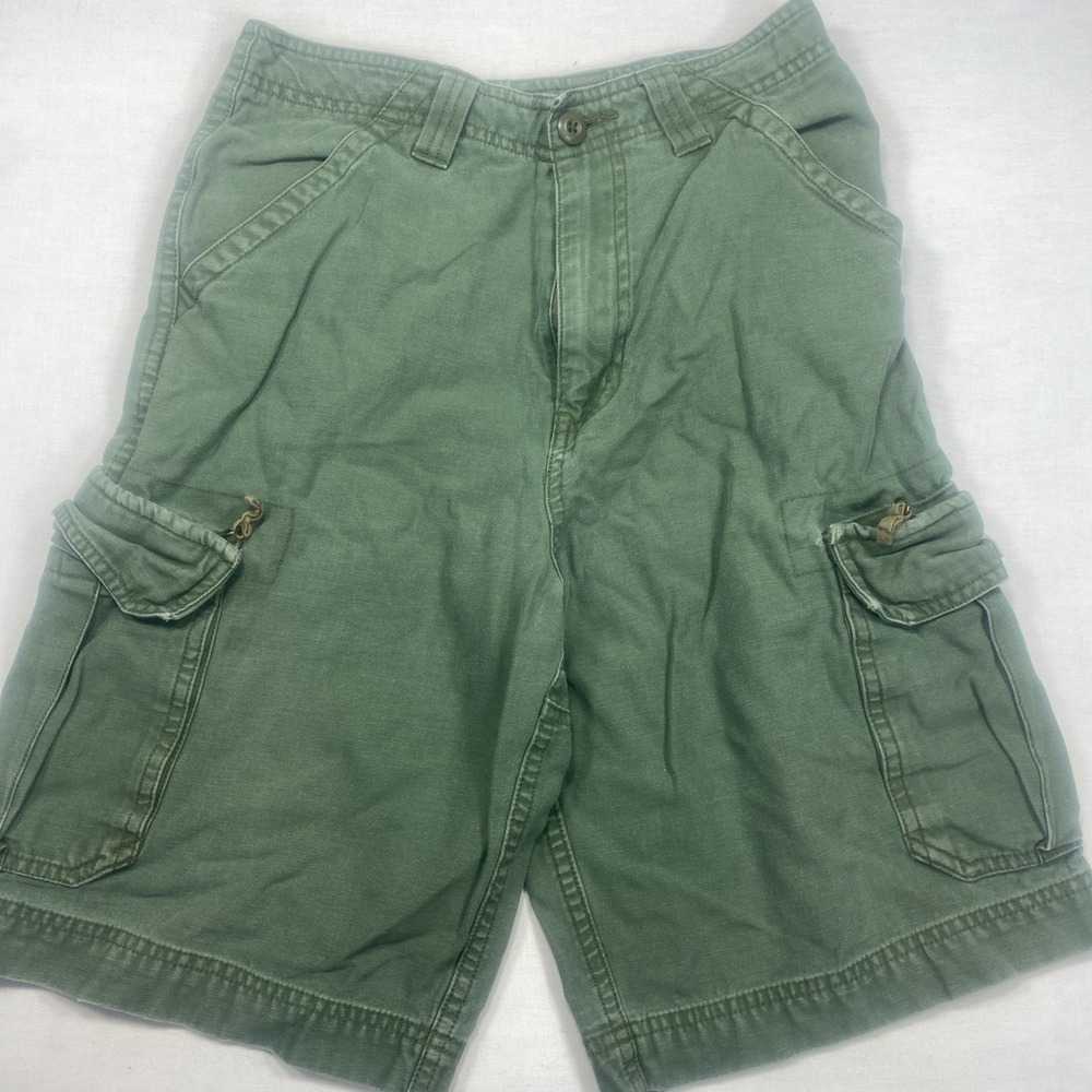 Bugle Boy Mens Cargo Shorts Size 40 Green Chino Utility Pockets Casual